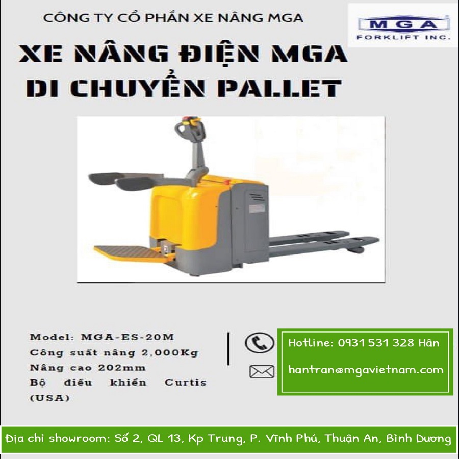 Xe Nâng Điện Đứng Lái Di Chuyển Pallet - PALLET MOVER